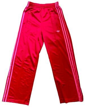 Adidas Adicolor Firebird Loose Track Pants Womens XS Red Pink 3 Stripe